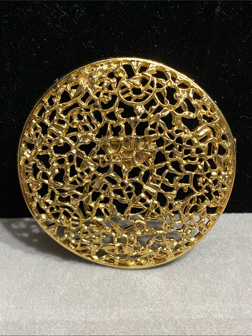 Gold Filigree Scarf Clip